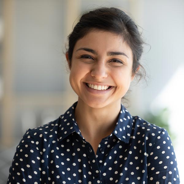 young woman smiling